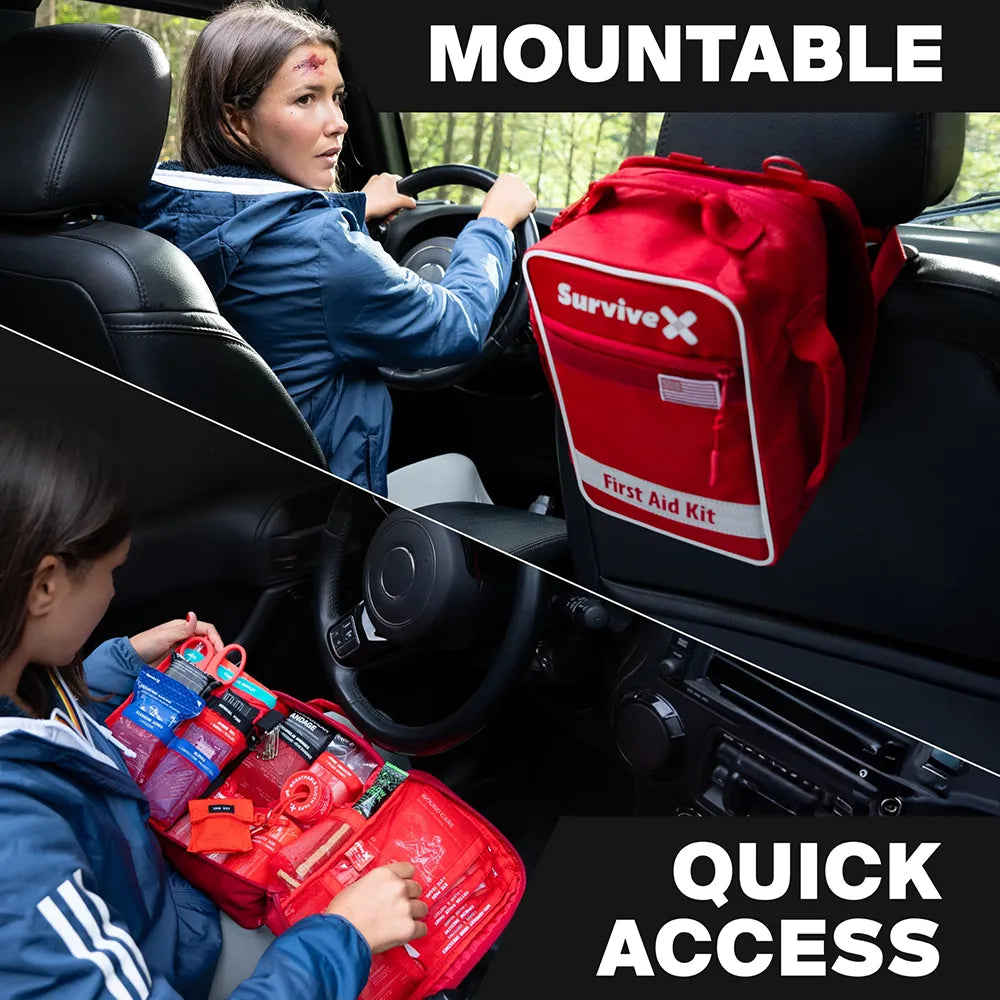 Survive Comprehensive Large First Aid Emergency Kit - Ideal for Cars, Camping, Outdoors